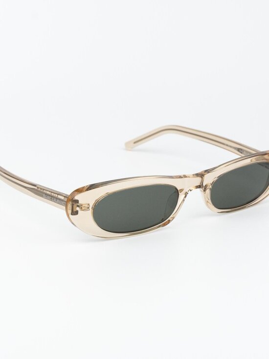 Saint Laurent Women Sunglasses Transparent Nude Grey Oval SL557 SHADE 004 main image 8